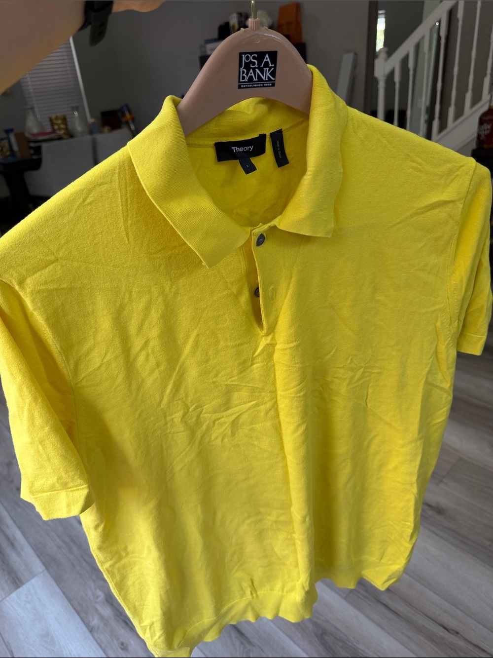 Theory Bright Yellow Men's Polo Shirt